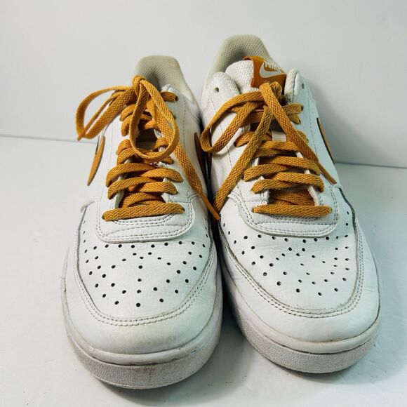 Nike Court Vision Low White Orange Womens Size 8 1/2 Sneakers EU 40 2021 - Picture 2 of 9